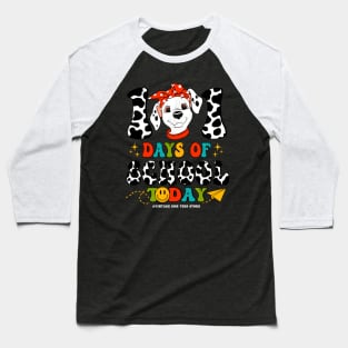 100 Days Of School Dog Boys Dalmatian Girls 100 Days Smarter Baseball T-Shirt